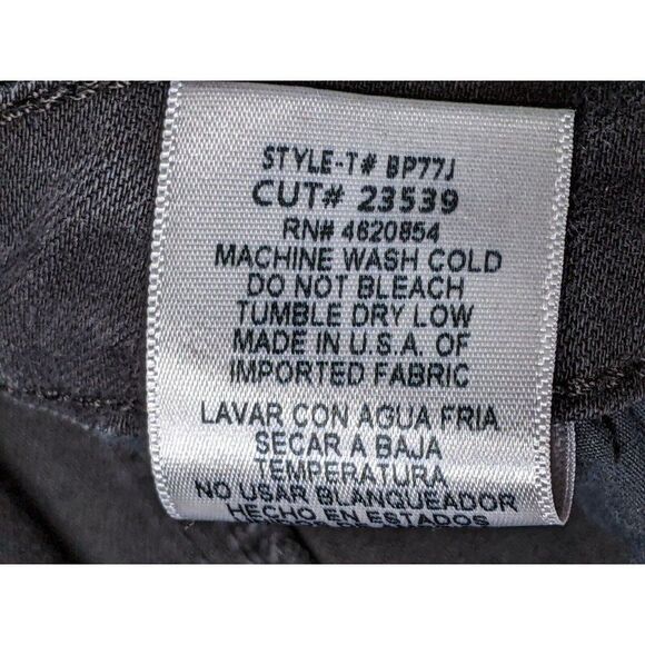 Just Black Womens Size 26 Pockets Fringe Hem Distressed Black Denim Jeans - Picture 6 of 11